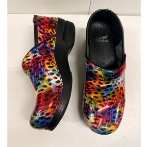 Dansko‎ Clog Mule Women's Size 39 US8.5 Professional Nurse Clog Paint Storm